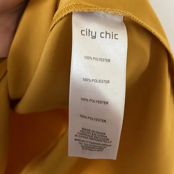 City Chic marigold dress