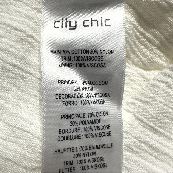 City Chic Sweet Escape Dress In Ivory Size 24