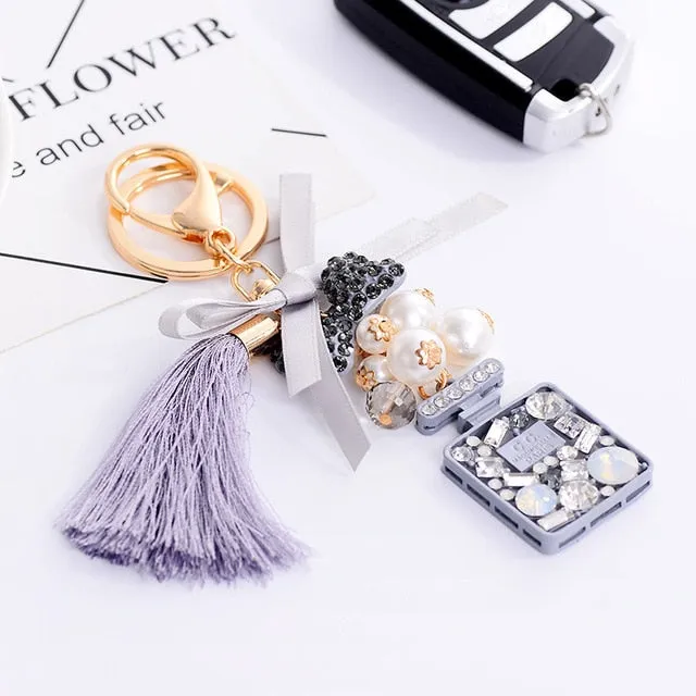 Classic Butterfly Perfume Bottle Keychains