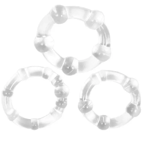 Club X Stay Hard Beaded Cockrings 3 Pack