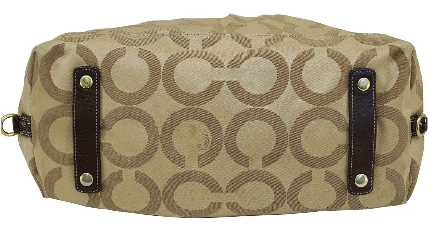Coach Madison Sabrina Gold Logo Signature Satchel Handbag- Final Call