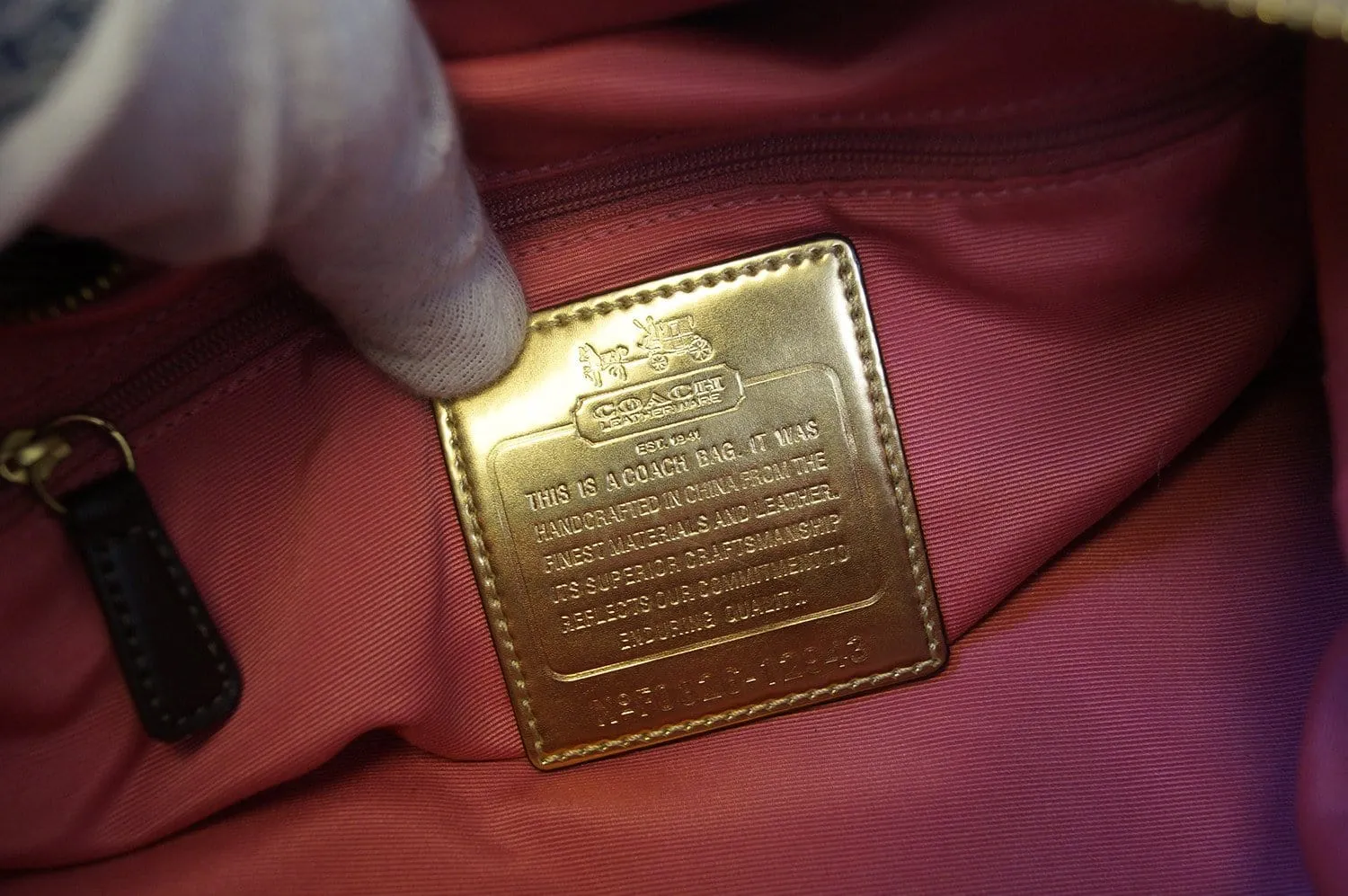 Coach Madison Sabrina Gold Logo Signature Satchel Handbag- Final Call