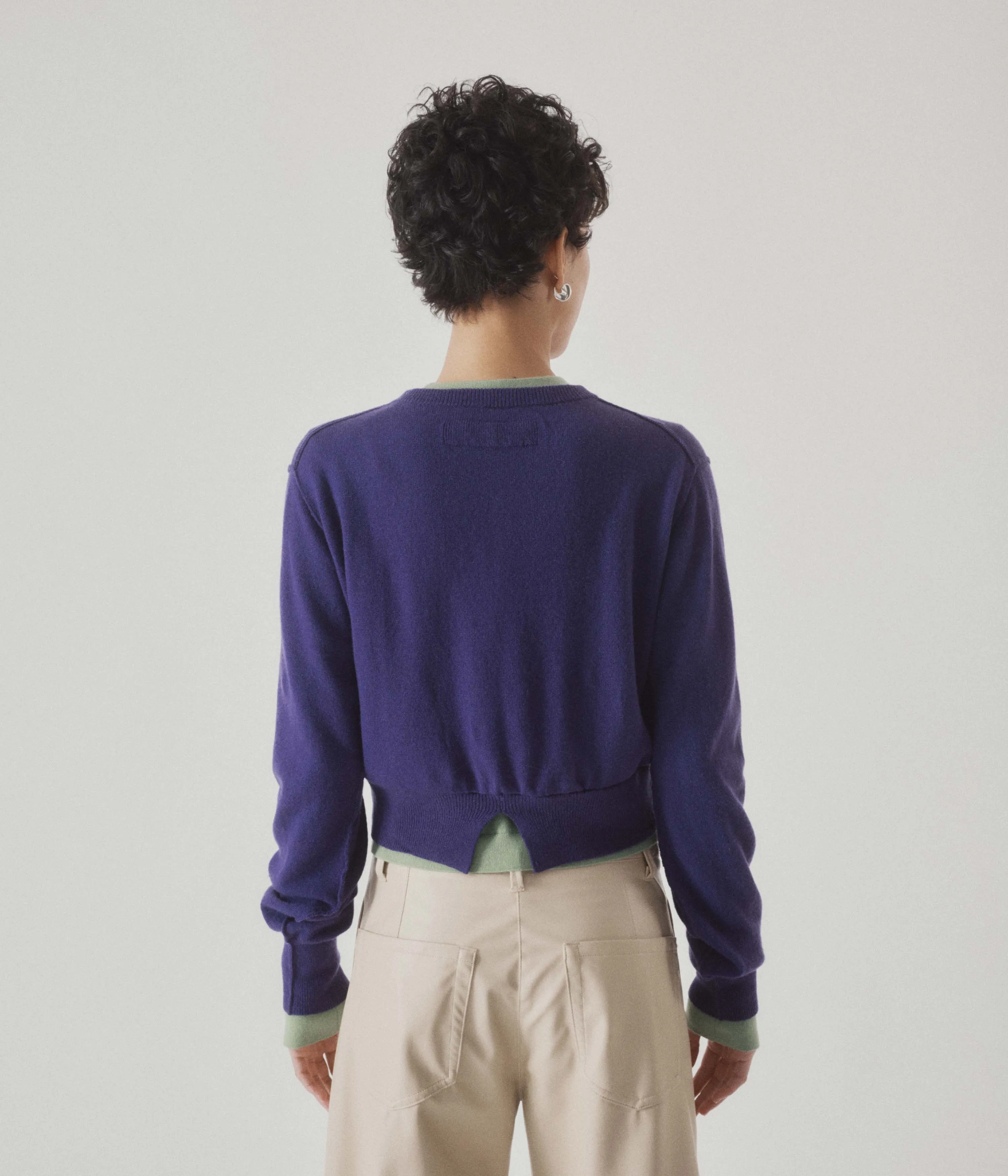 Compact Cardigan in Grape