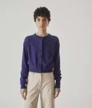 Compact Cardigan in Grape