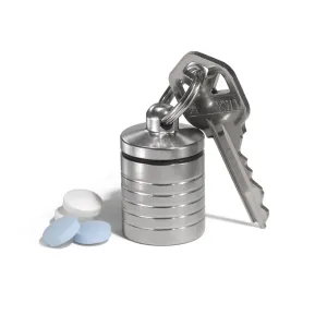 Compact Wide Single Chamber Keychain Pill Holder