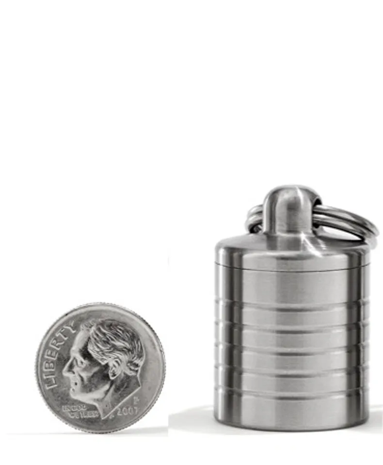 Compact Wide Single Chamber Keychain Pill Holder