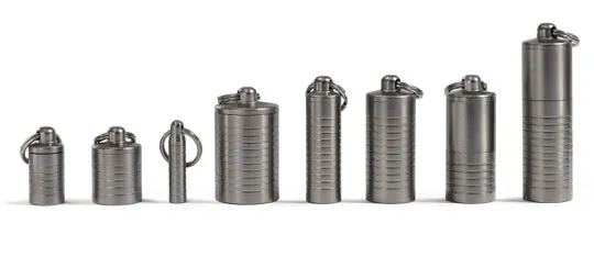 Compact Wide Single Chamber Keychain Pill Holder