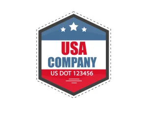 Company American  Truck Door Decal (USDOT), 2 Pack