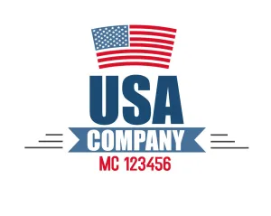 Company American  Truck Door Decal (USDOT), 2 Pack