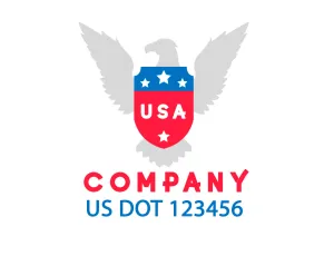 Company American  Truck Door Decal (USDOT), 2 Pack