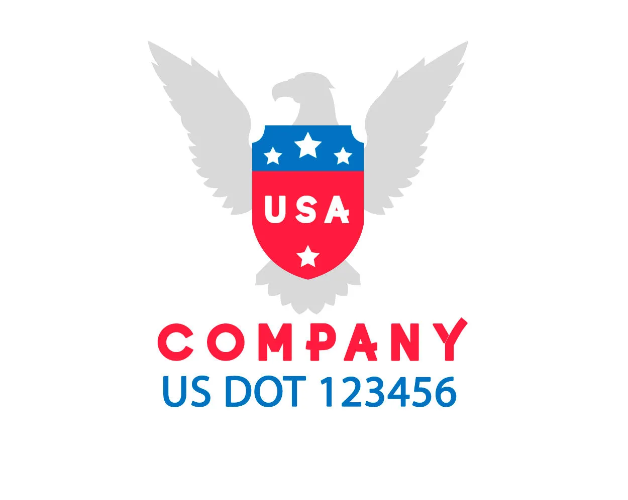 Company American  Truck Door Decal (USDOT), 2 Pack