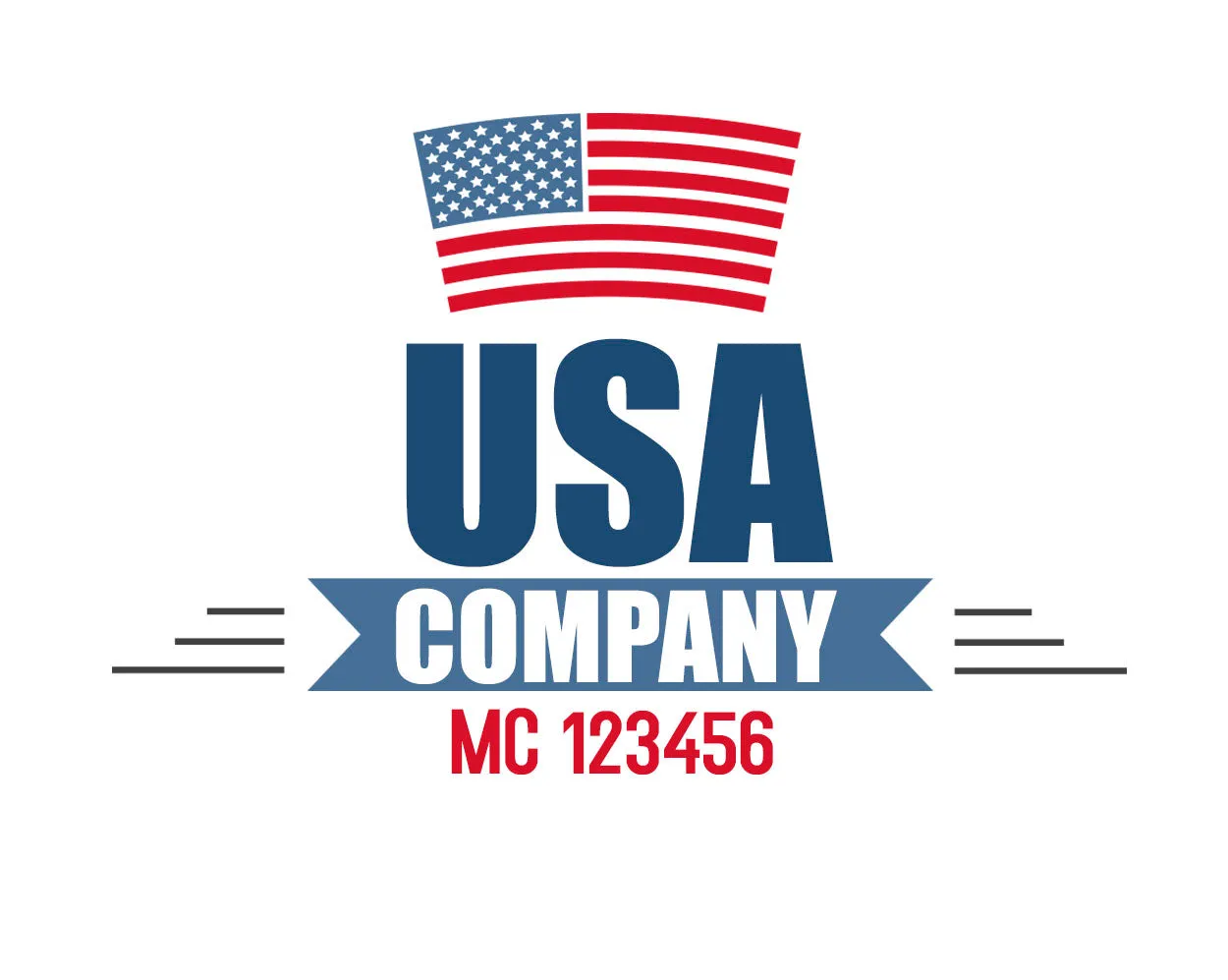 Company American  Truck Door Decal (USDOT), 2 Pack