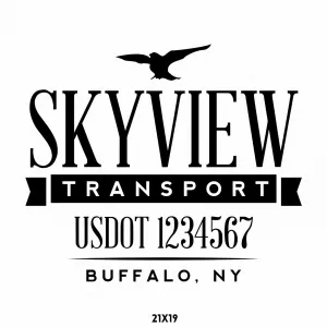 Company Name Truck Decal USDOT, 2 Pack