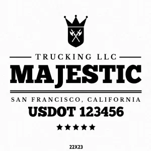 Company Name Truck Decal, USDOT, 2 Pack