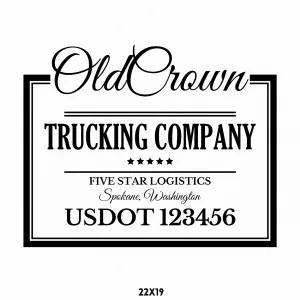 Company Name Truck Decal, USDOT, 2 Pack