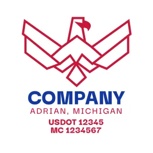 Company Name Truck Door Decal (USDOT), 2 Pack