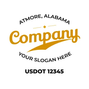 Company Name Truck Door Decal (USDOT), 2 Pack