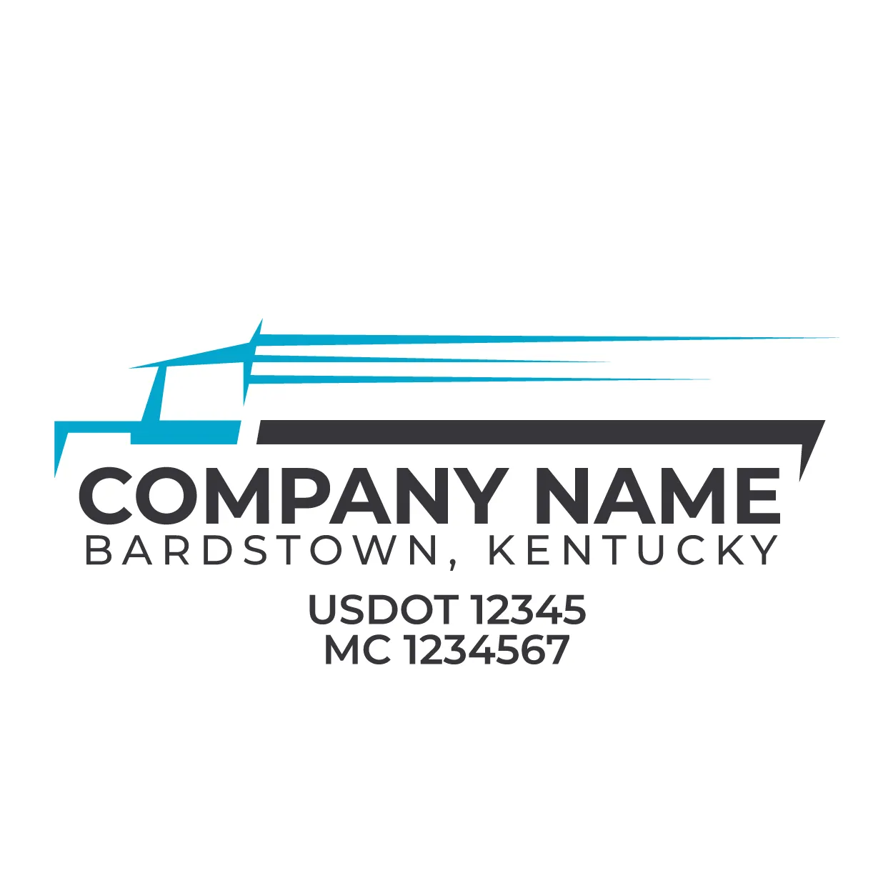 Company Name Truck Door Decal (USDOT), 2 Pack