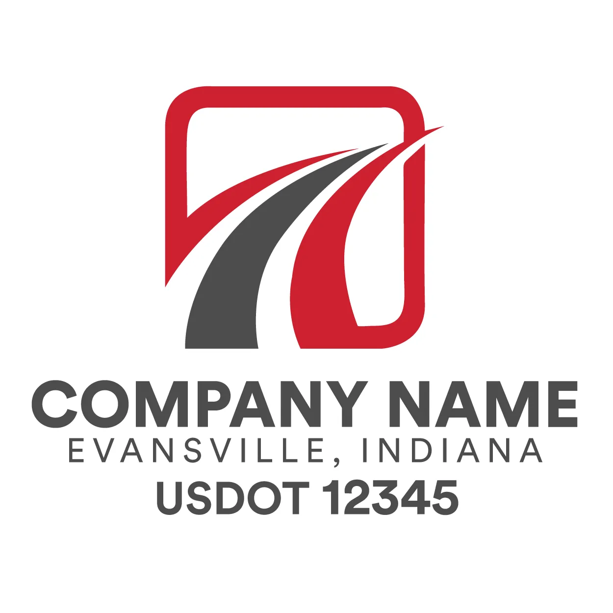 Company Name Truck Door Decal (USDOT), 2 Pack