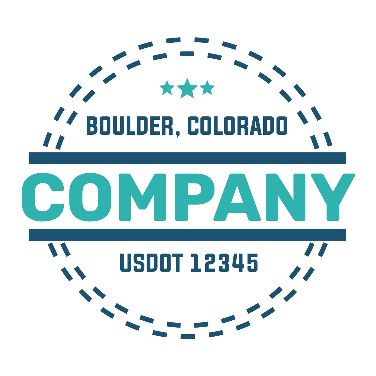 Company Name Truck Door Decal (USDOT), 2 Pack