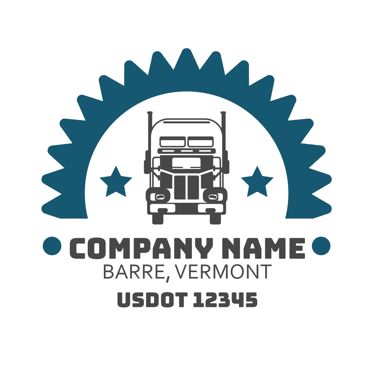 Company Name Truck Door Decal (USDOT), 2 Pack