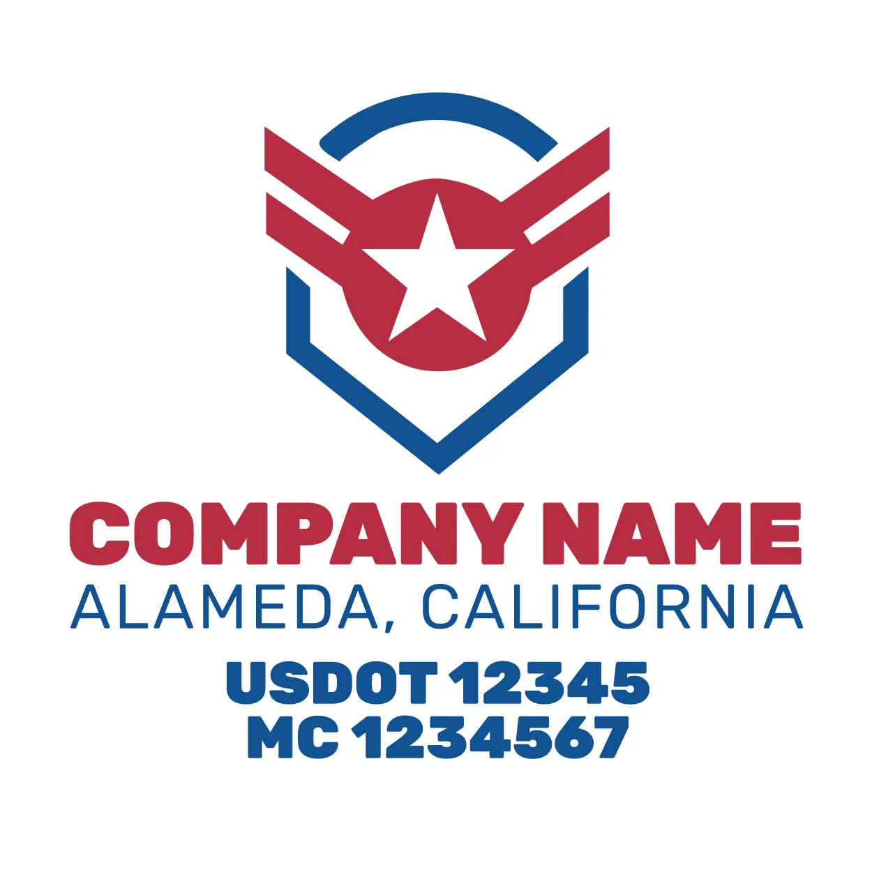 Company Name Truck Door Decal (USDOT), 2 Pack