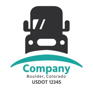 Company Name Truck Door Decal (USDOT), 2 Pack
