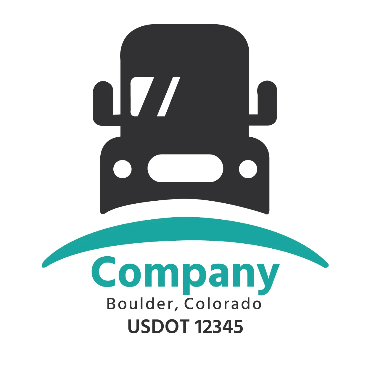 Company Name Truck Door Decal (USDOT), 2 Pack