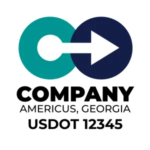Company Name Truck Door Decal (USDOT), 2 Pack