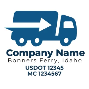 Company Name Truck Door Decal (USDOT), 2 Pack