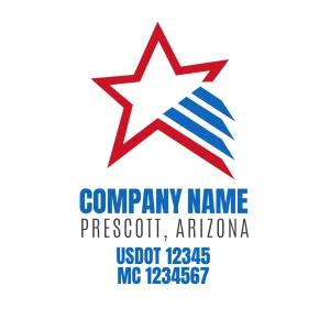 Company Name Truck Door Decal (USDOT), 2 Pack
