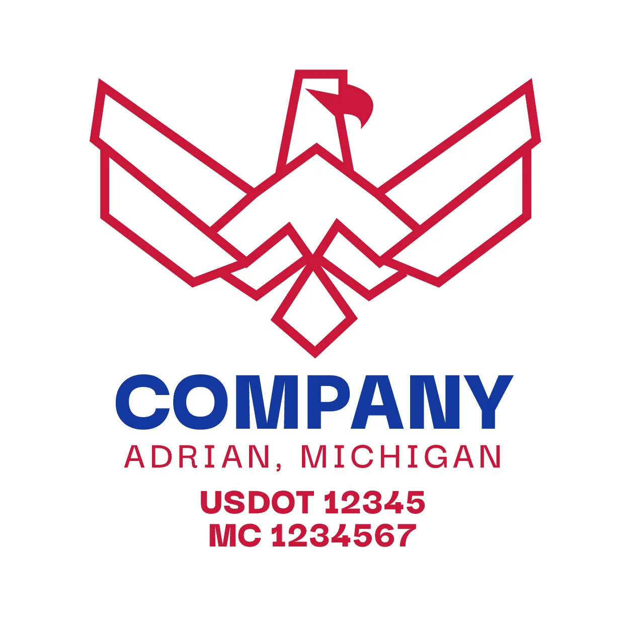 Company Name Truck Door Decal (USDOT), 2 Pack