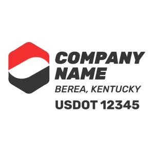 Company Name Truck Door Decal (USDOT), 2 Pack