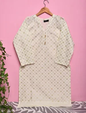 Cotton Printed Stitched Kurti - Rejuve (TS-020B-Cream)
