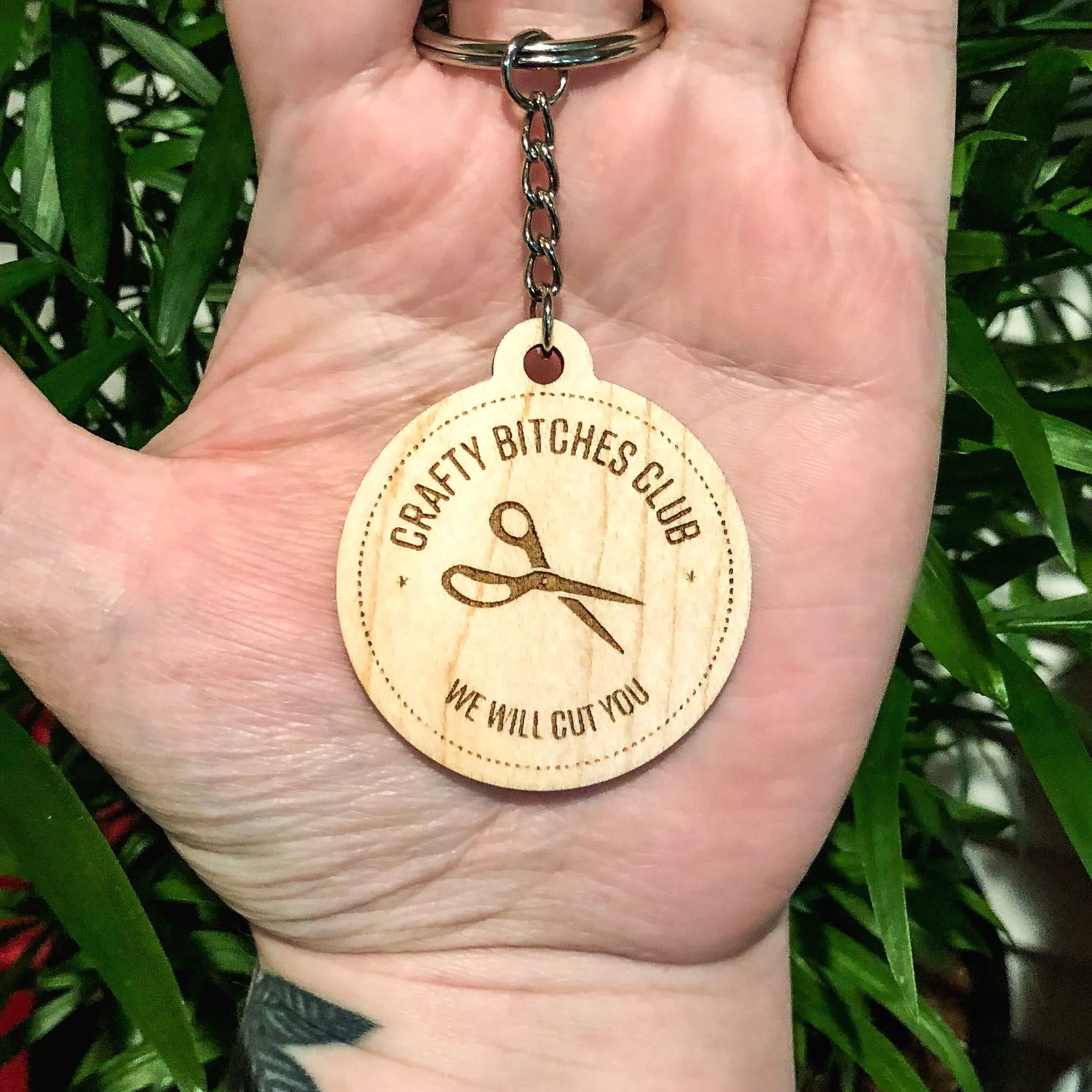 Crafty Bitches Club Keychain