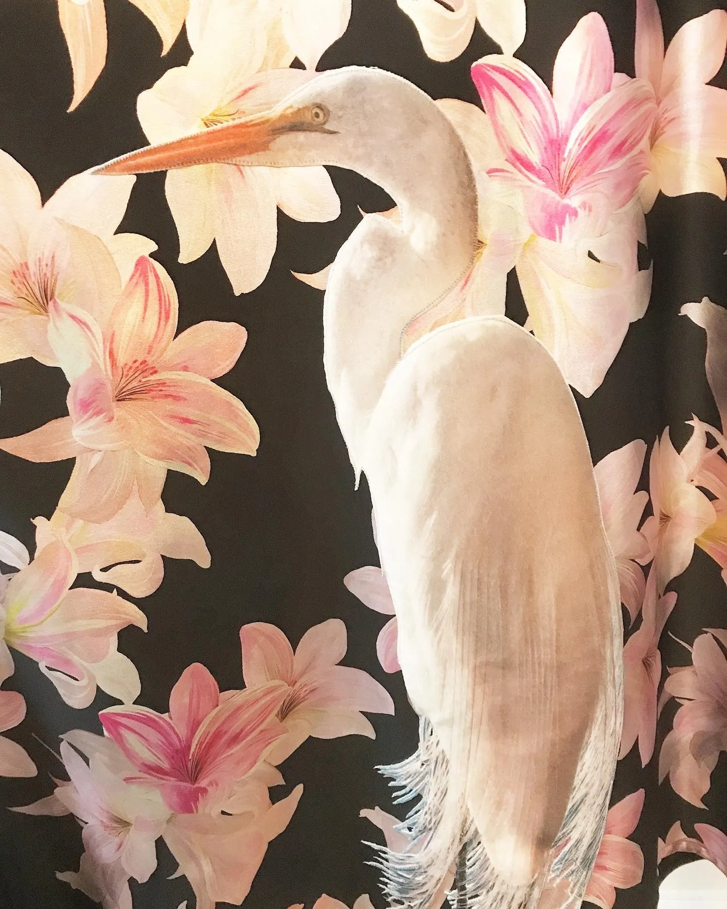 Crane and Flowers Caftan