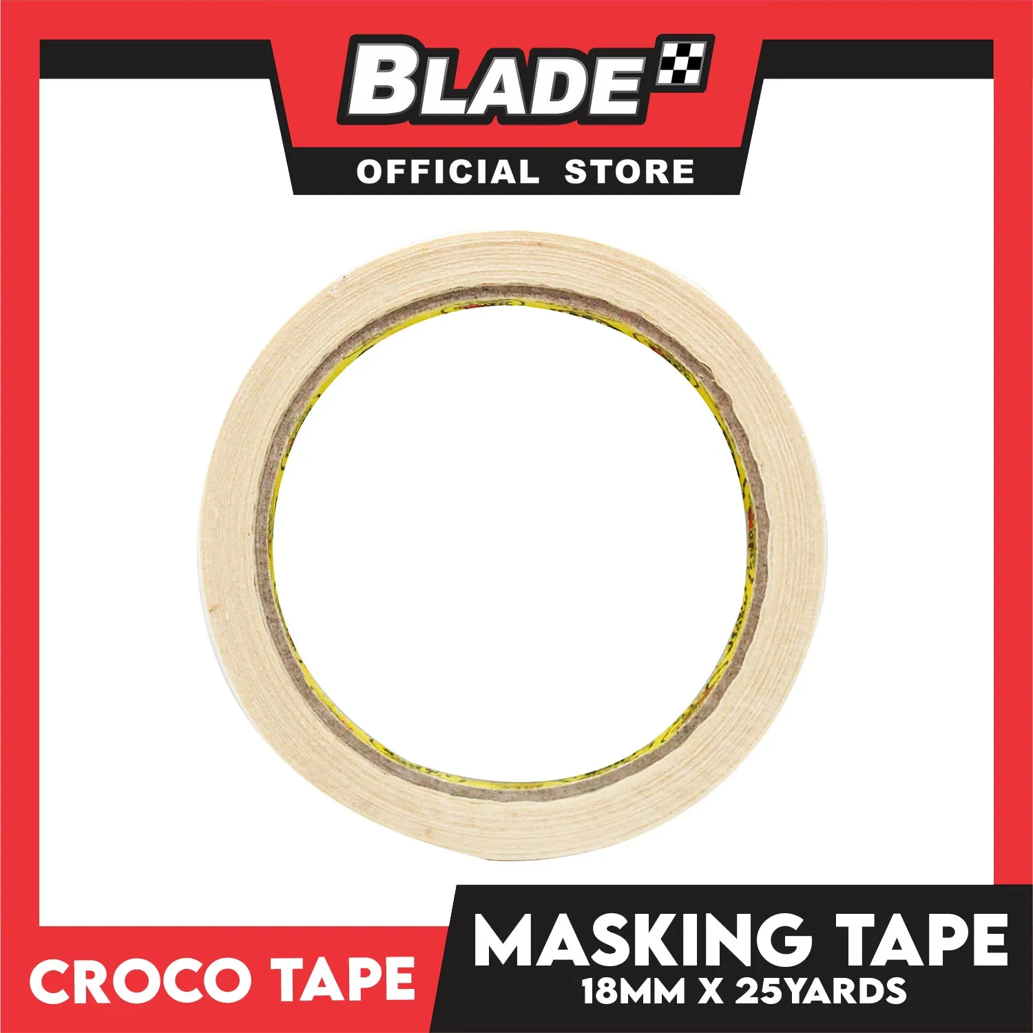 Croco Tape Masking Tape 18mm x 25yards (Beige) General Purpose for Home and Office use