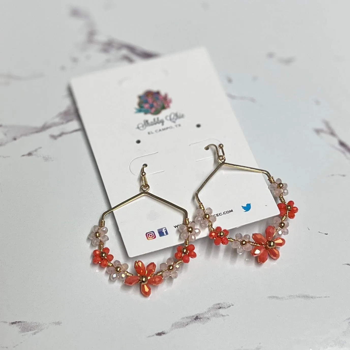 Crystal Flower Earrings