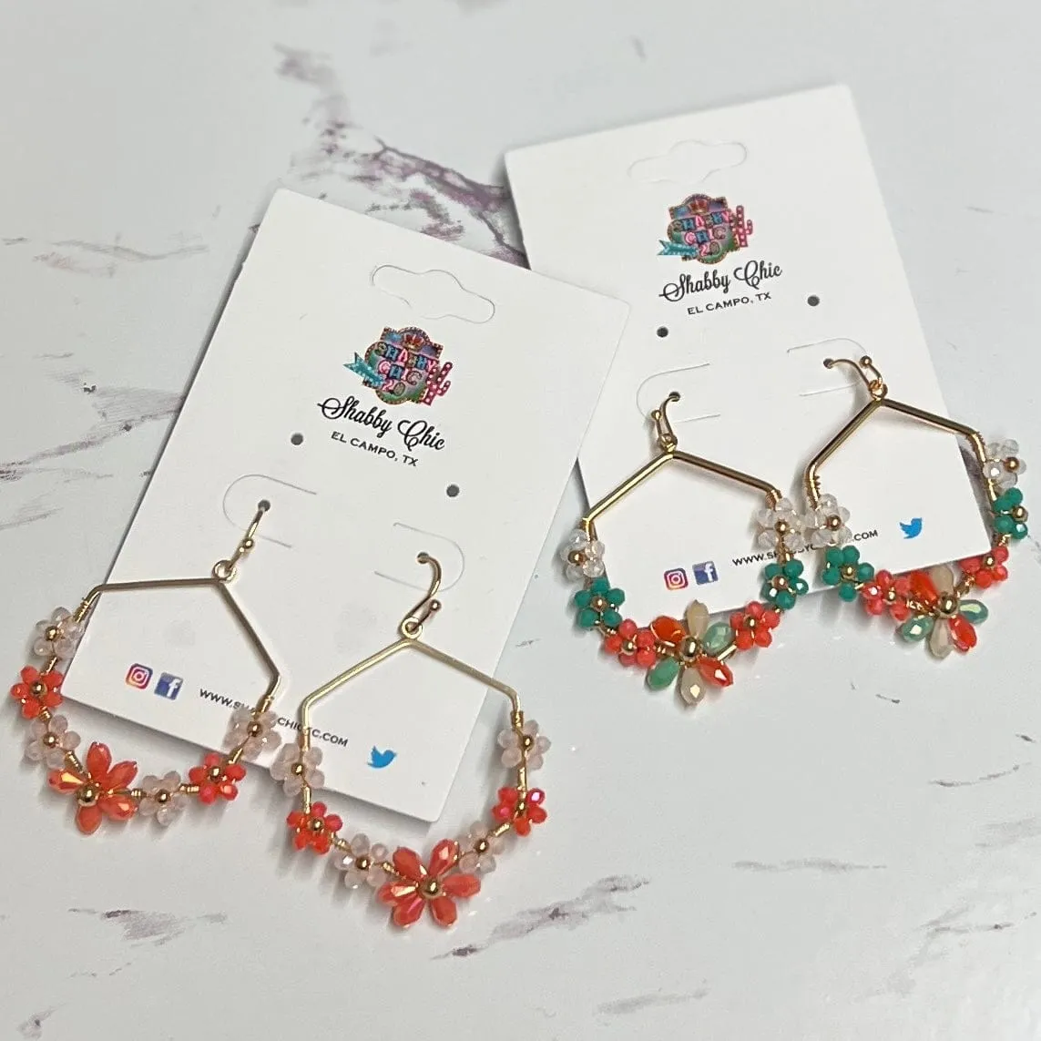 Crystal Flower Earrings