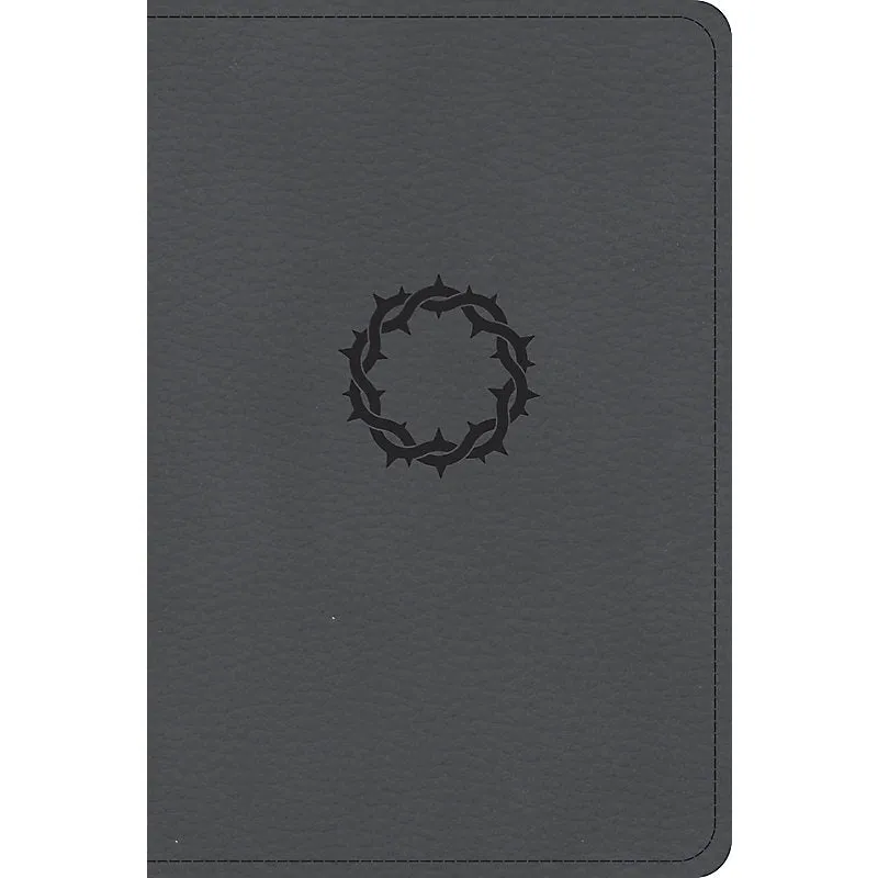 CSB Large Print Compact Reference Bible, Stone Leathertouch