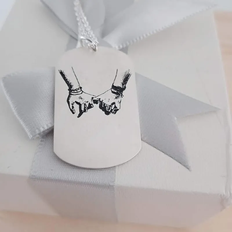 Custom Engraved Photo Picture Necklace