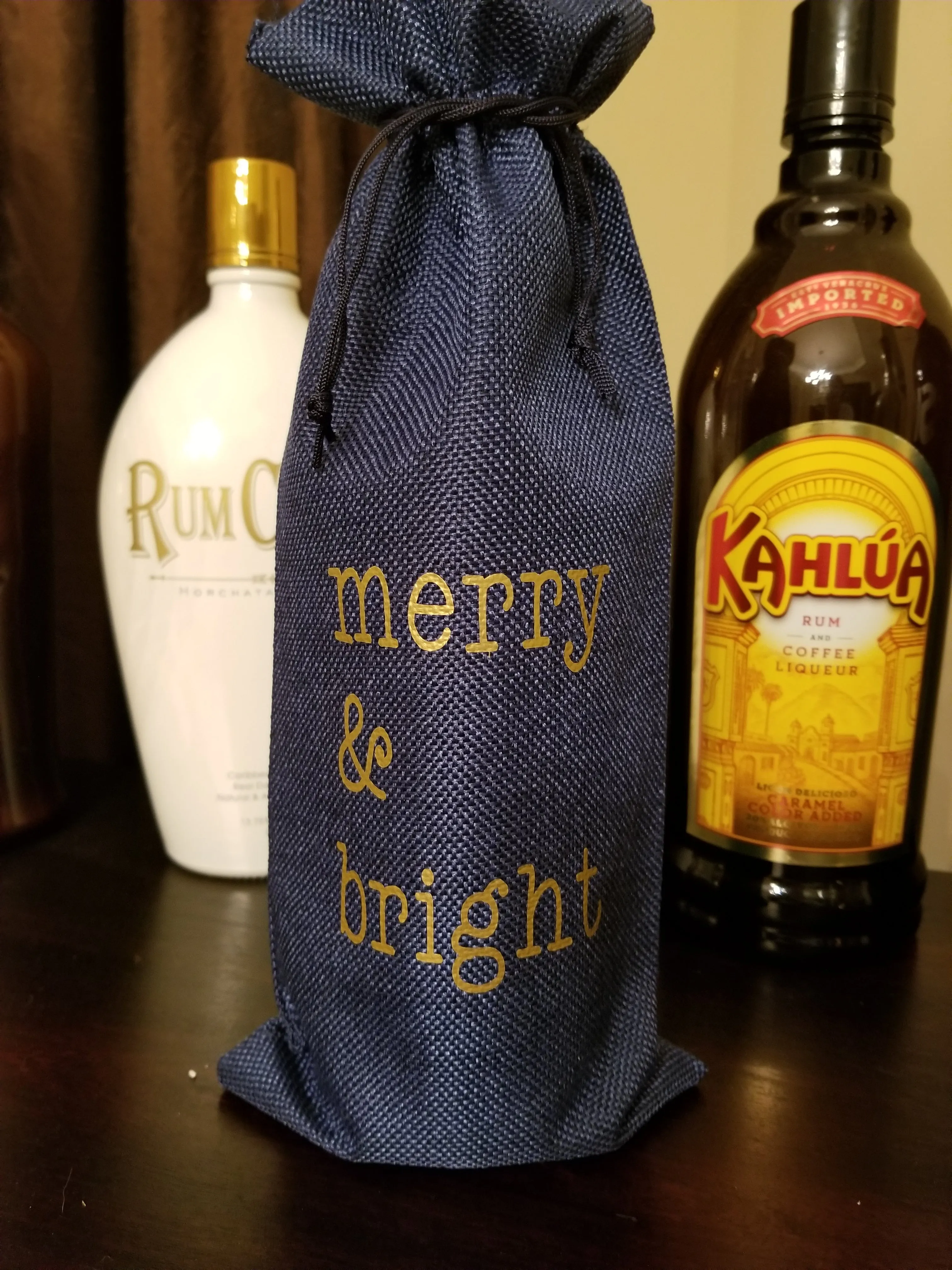 Custom/Personalized Jute Wine Bag - To the host we toast