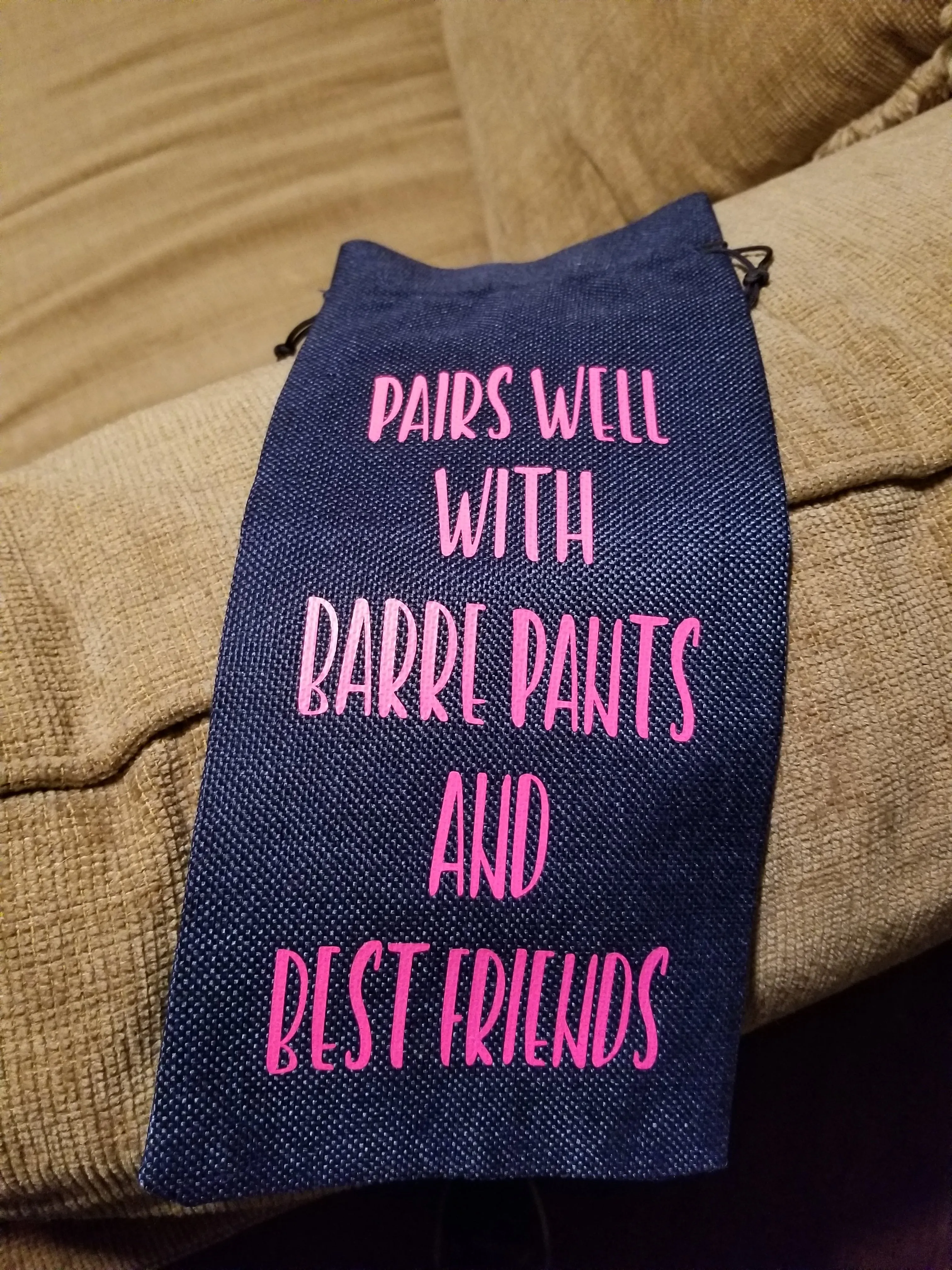 Custom/Personalized Jute Wine Bag - Wine is cheaper than therapy