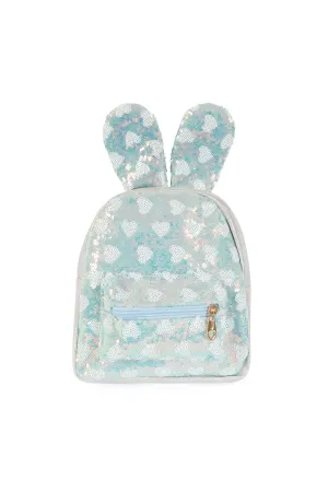 CUTE BUNNY EARS GLITTER KIDS BACKPACK