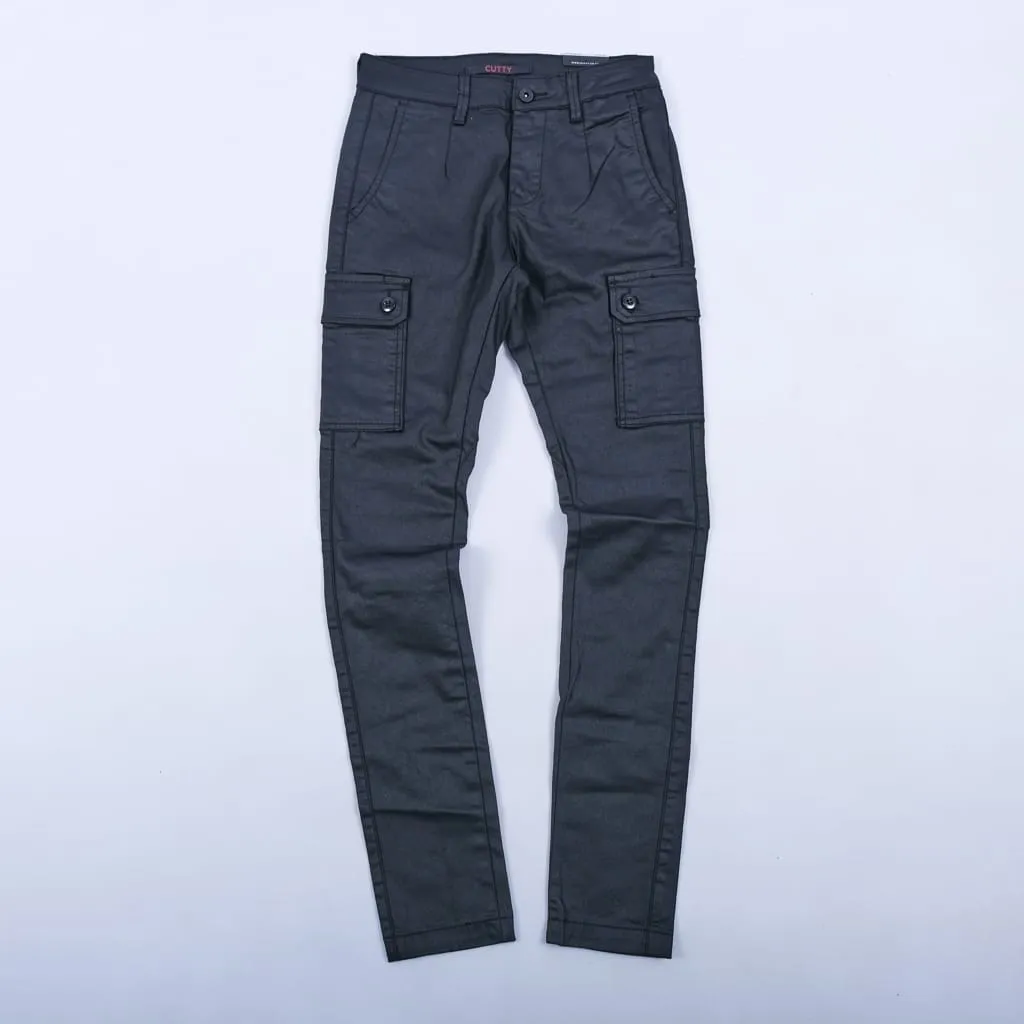 Cutty Dimian Skinny Wax Jeans Black