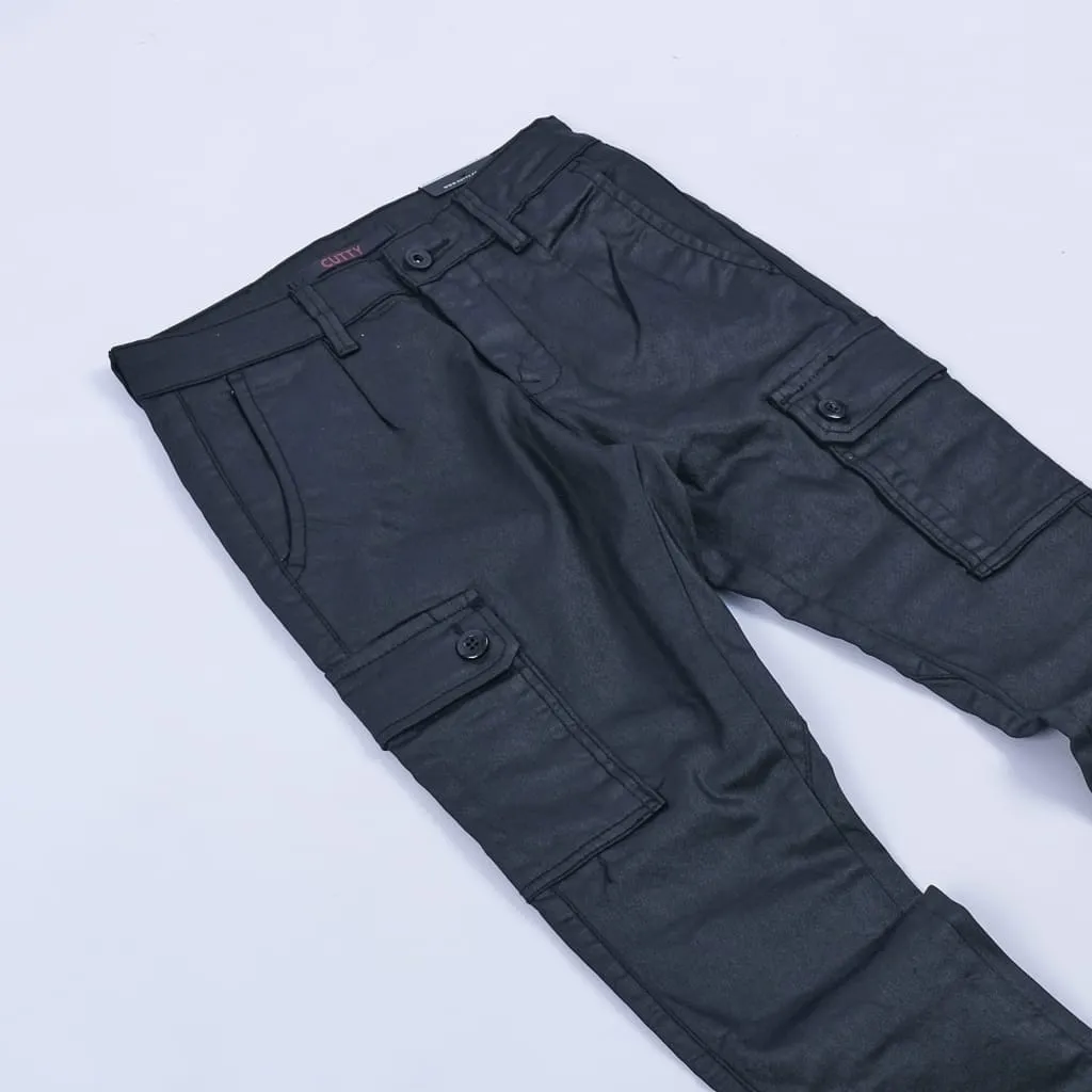 Cutty Dimian Skinny Wax Jeans Black
