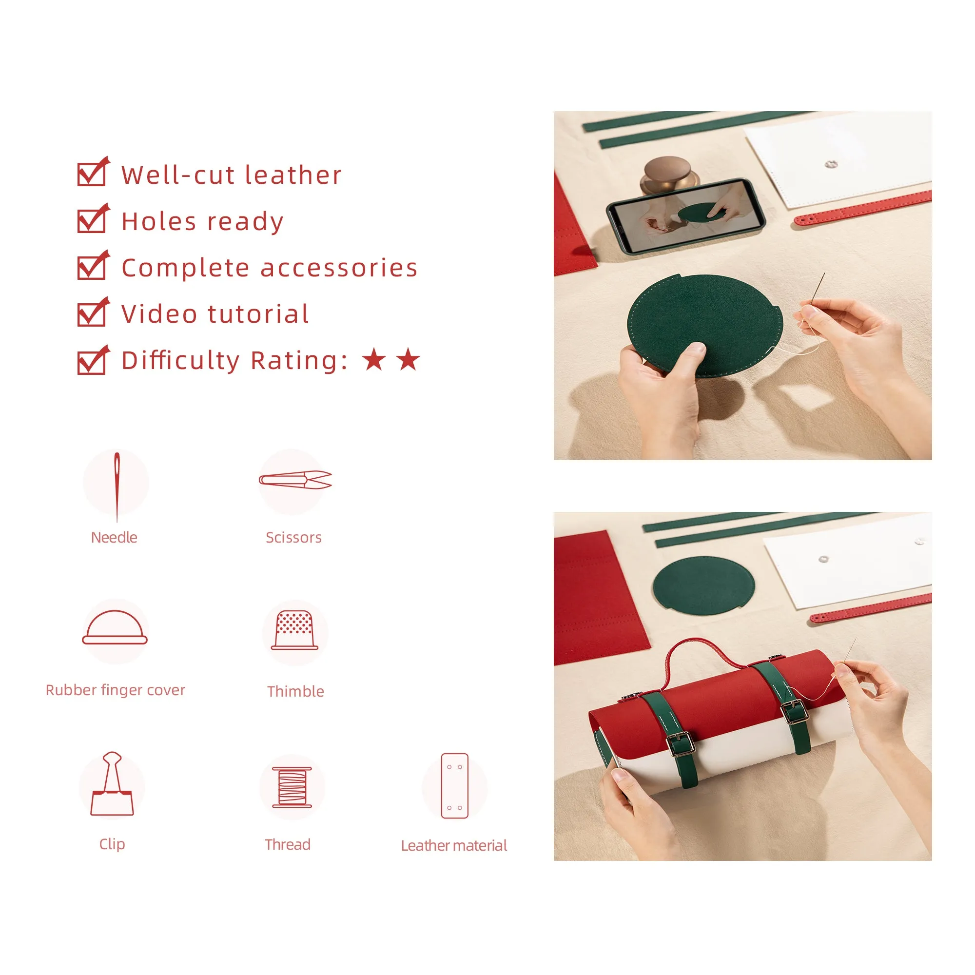 Cylinder Cambridge Leather Bag Kit