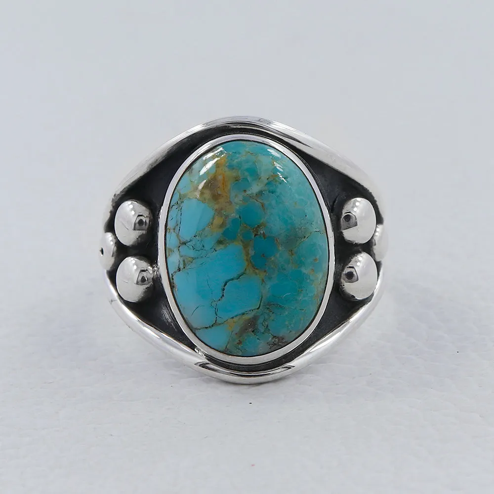 Dendritic Opal Gemstone Silver Designer Ring