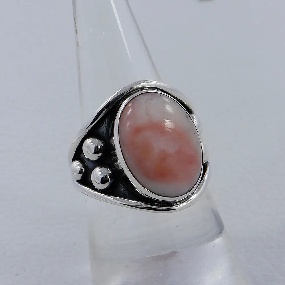 Dendritic Opal Gemstone Silver Designer Ring