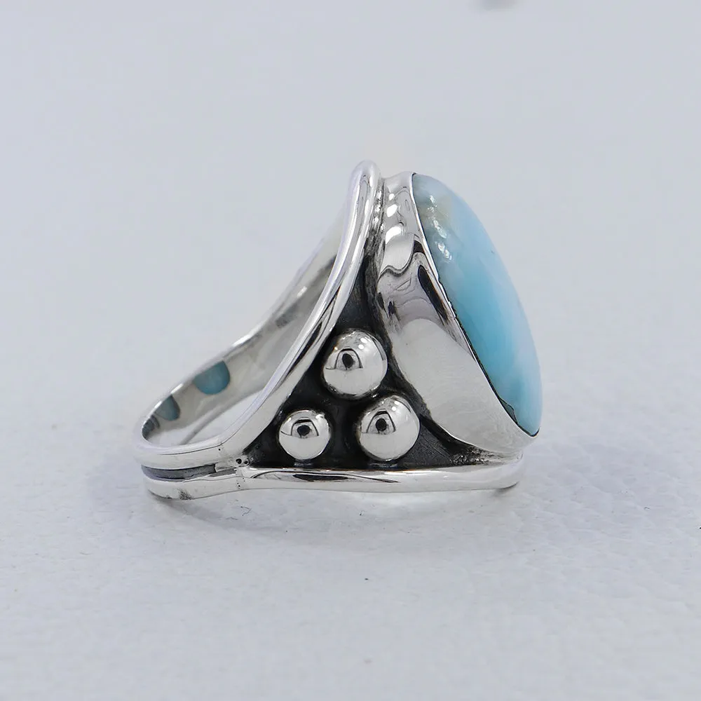 Dendritic Opal Gemstone Silver Designer Ring